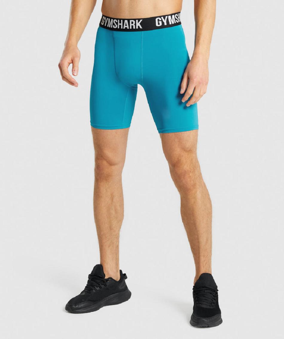 Pantalones Cortos Gymshark Element Baselayer Hombre Azules | CO 3809QMA